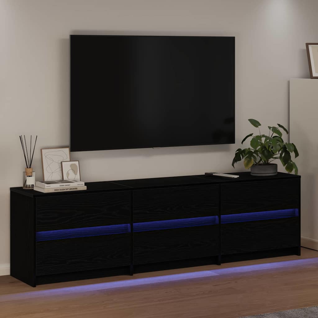Unites Tv 2 Pcs 180 X 34 X 50 Cm Bois D'ingénierie