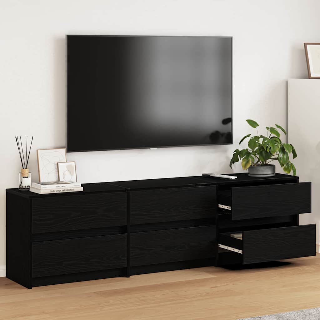 Unites Tv 2 Pcs 180 X 34 X 50 Cm Bois D'ingénierie
