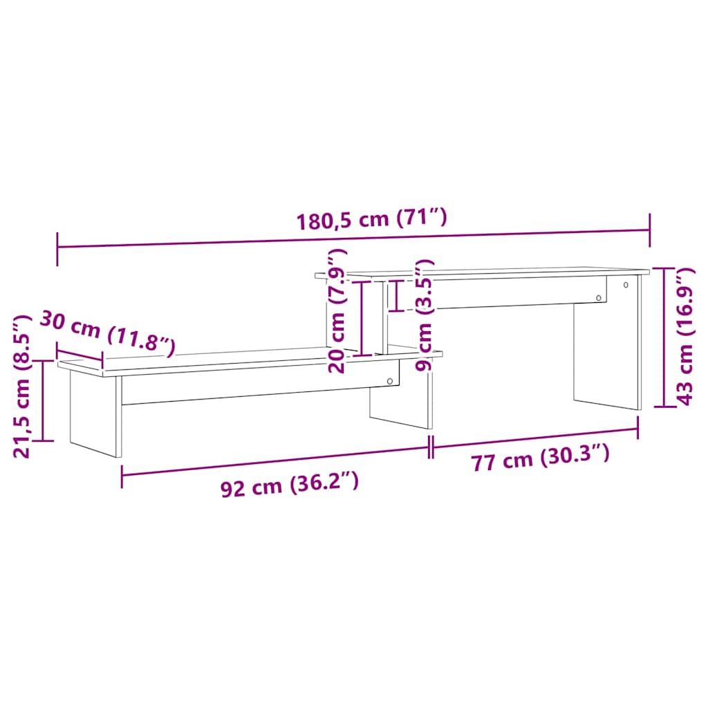 Ensemble Meuble Tv 180,5 X 30 X 43 Cm