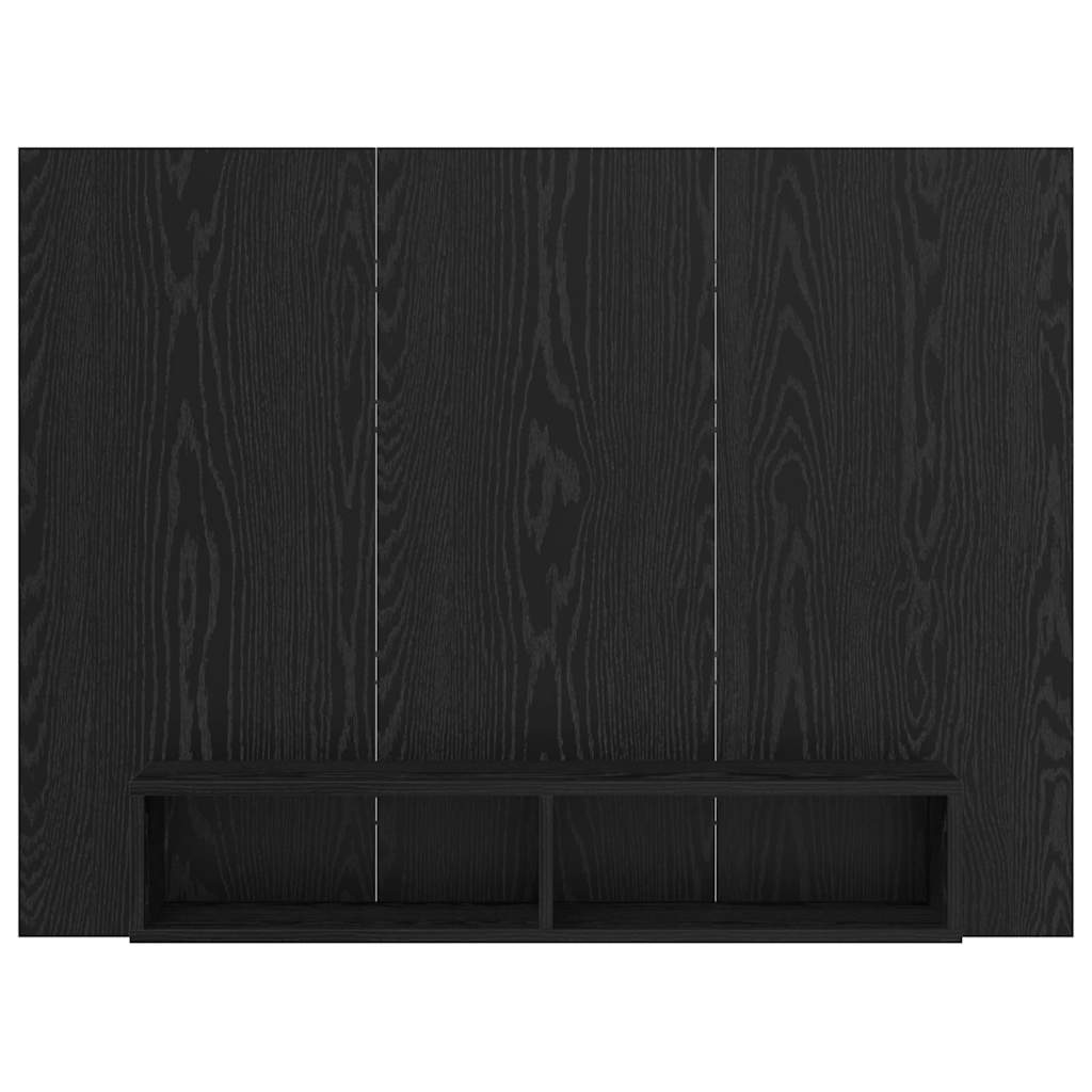 Ensemble Meuble Tv Montage Mural Chêne Noir 120 X 23,5 X 90 Cm