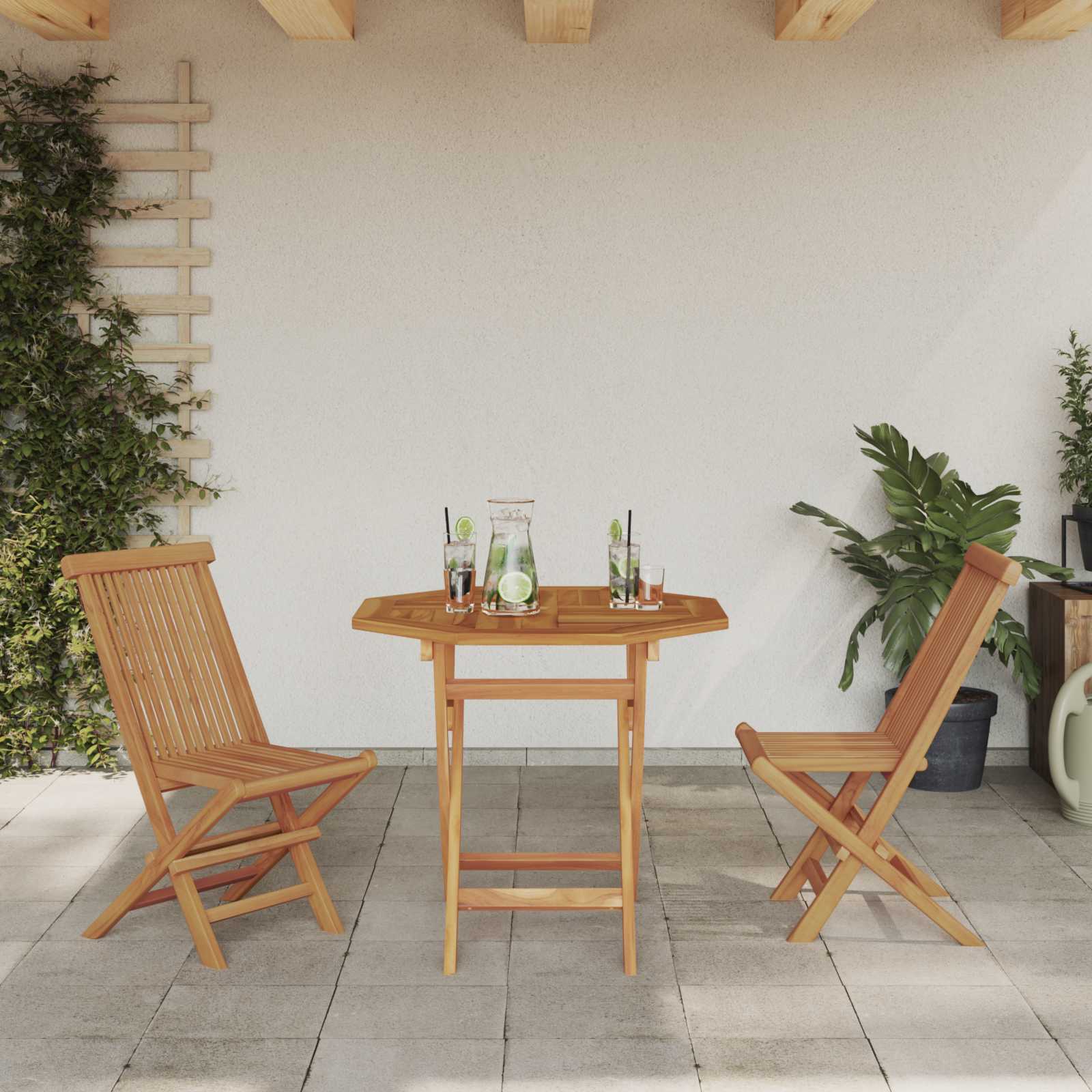 Ensemble De Salle À Manger Pour Jardin 3 Pcs Marron