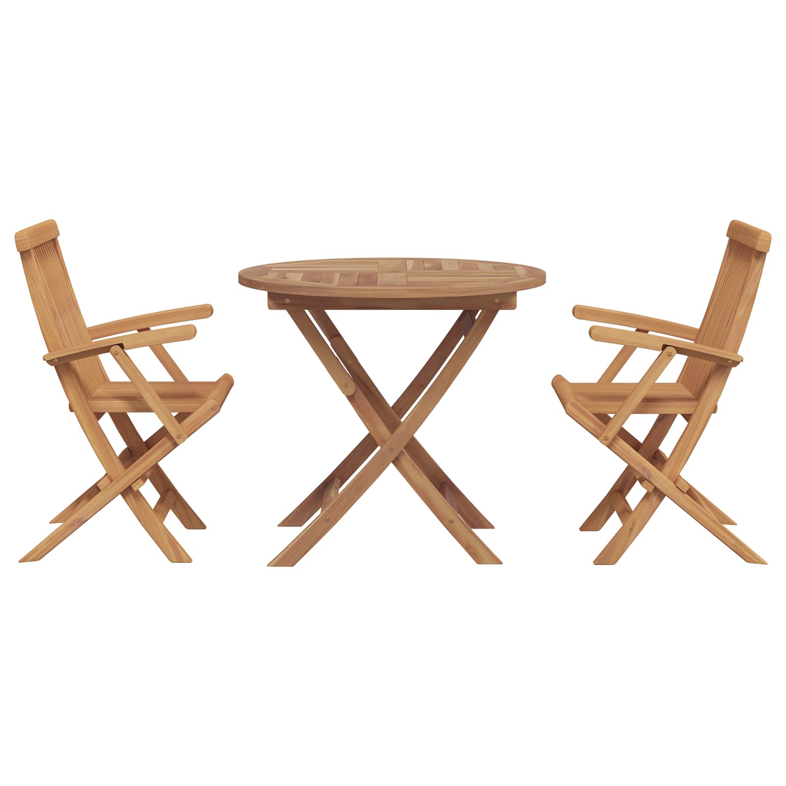 Ensemble De Salle À Manger Pour Jardin 3 Pcs Marron