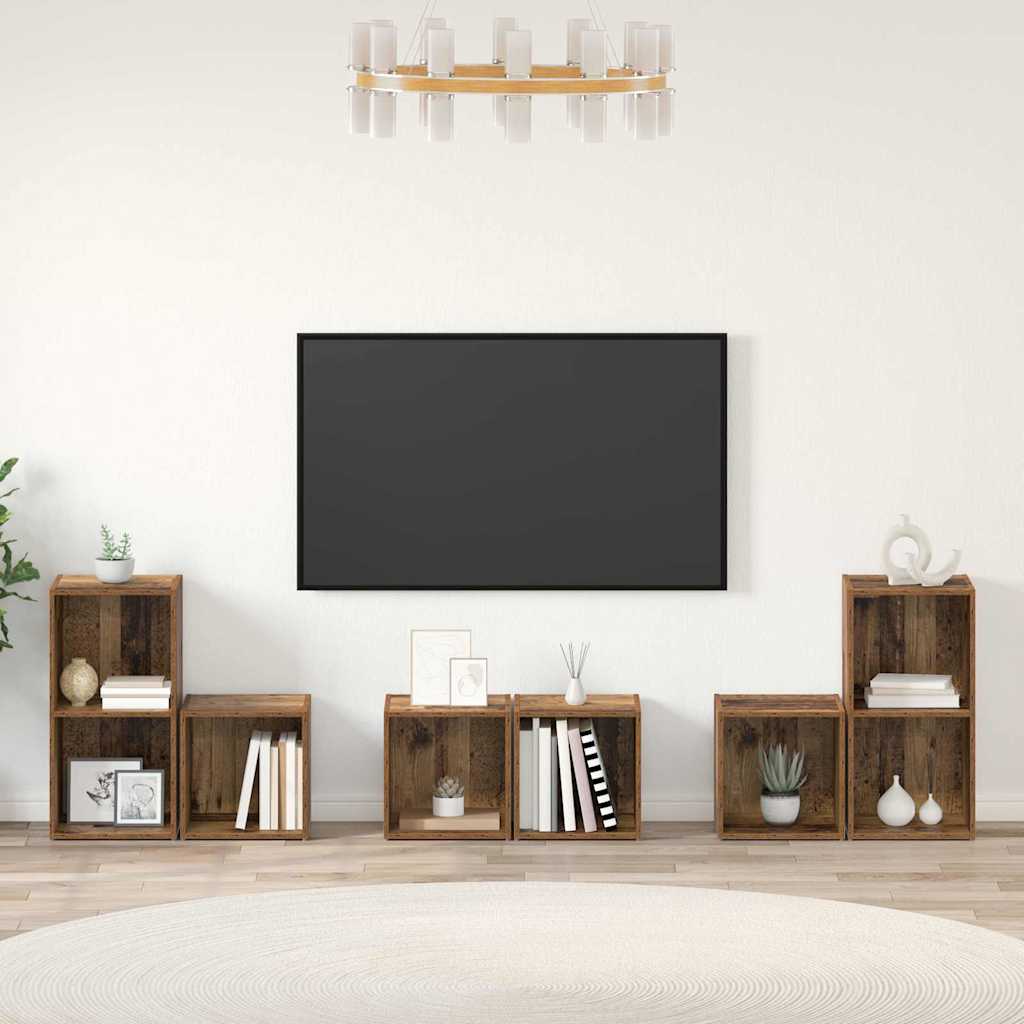 Ensemble Meuble Tv 6 Pcs Bois D'ingénierie