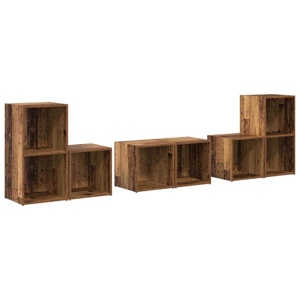 Ensemble Meuble Tv 6 Pcs Bois D'ingénierie