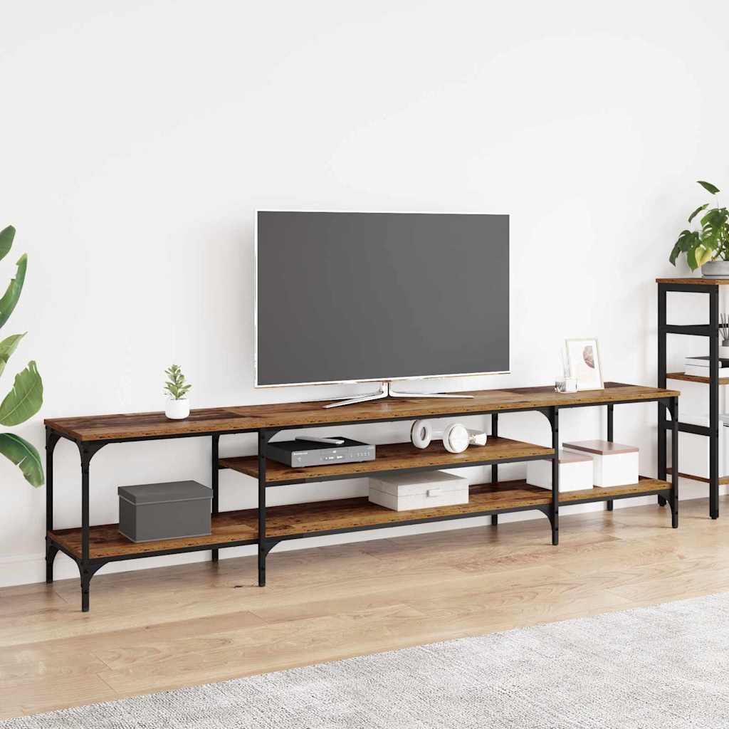 Meuble Tv 201 X 35 X 45 Cm Bois D'ingénierie Et Fer