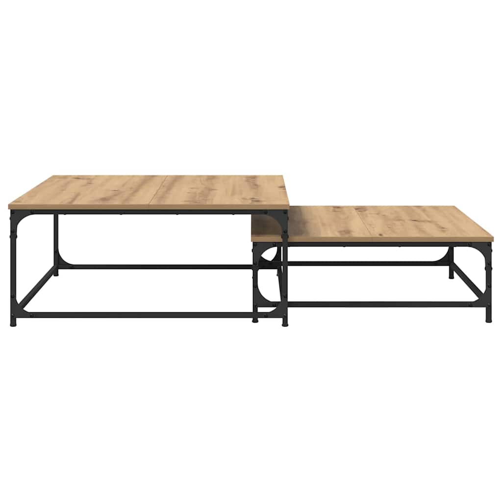 Table Basse 2 Pcs Bois D'ingénierie