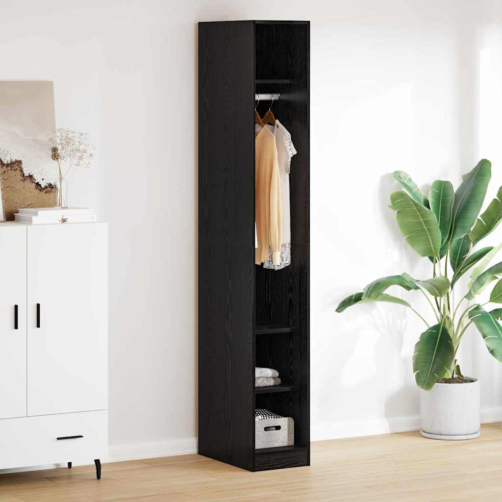 Black Oak Cabinet 50 x 30 x 200 cm Engineered Wood