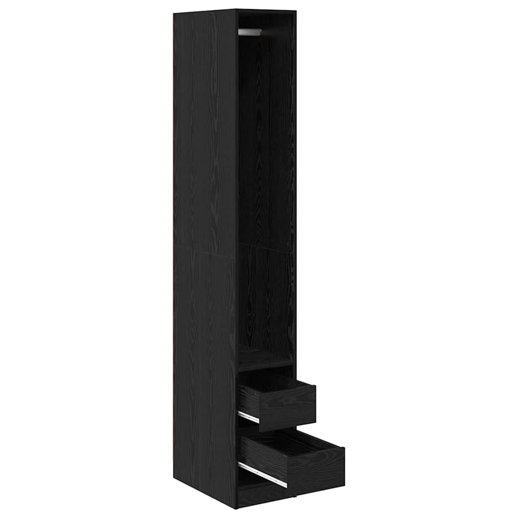 Black Oak Cabinet 50 x 30 x 200 cm Engineered Wood