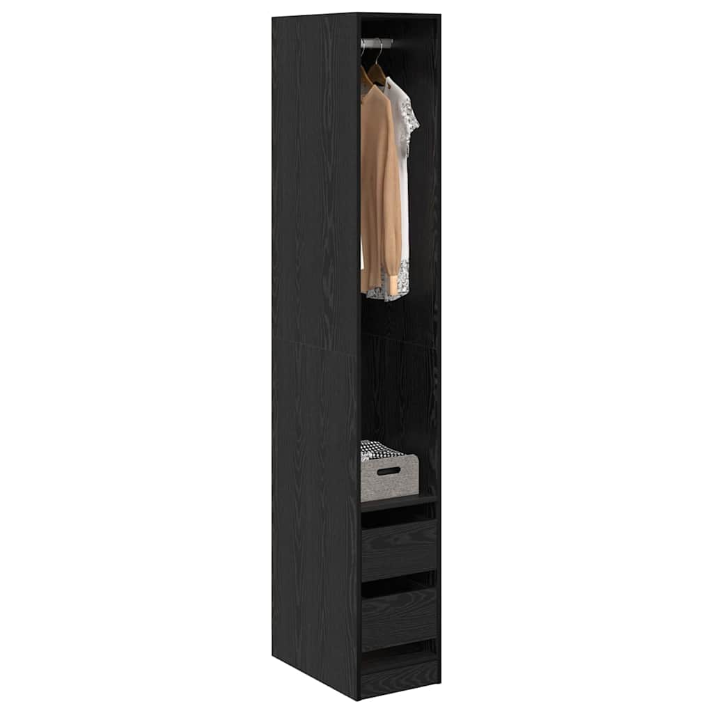 Black Oak Cabinet 50 x 30 x 200 cm Engineered Wood