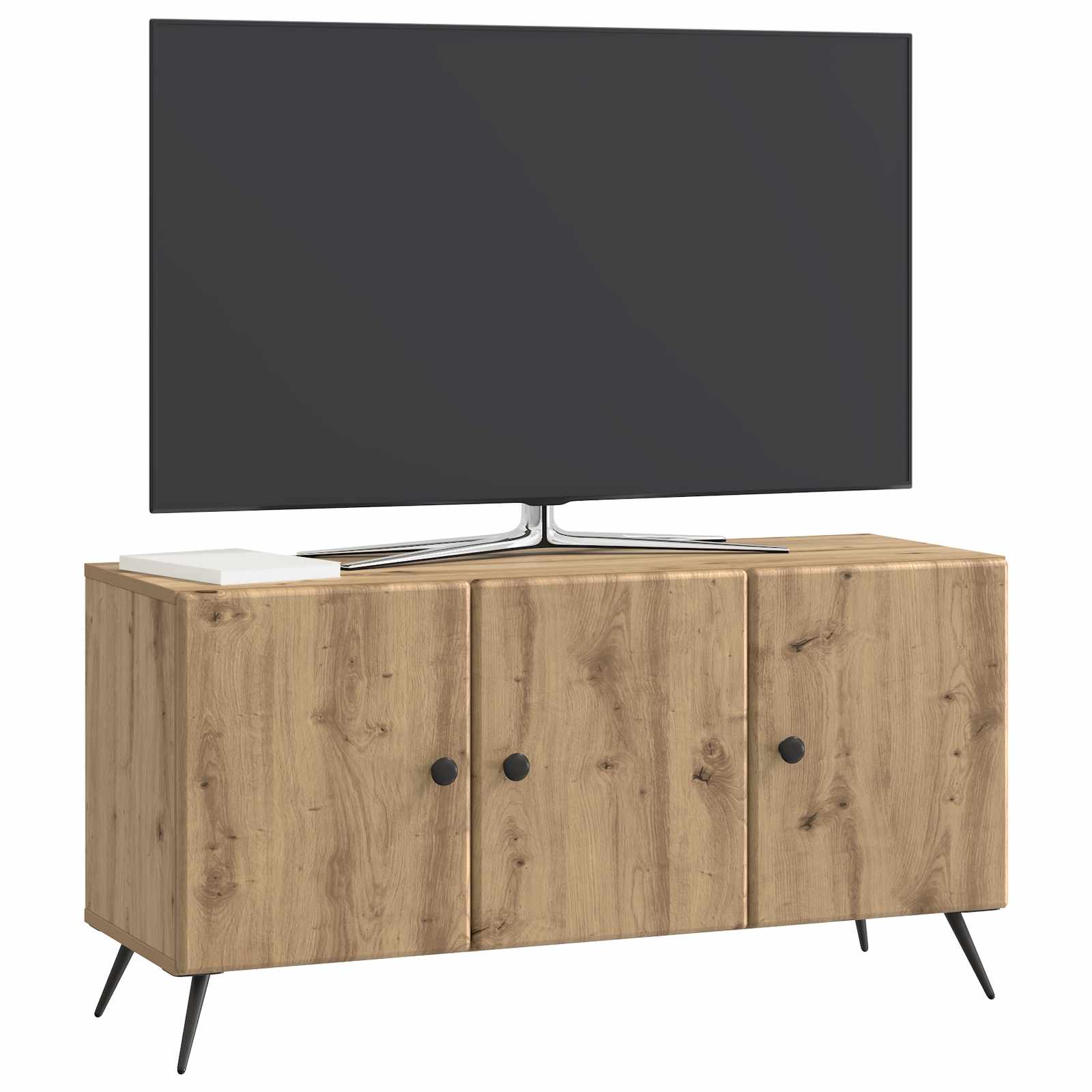 Meuble TV Chêne artisanal 99 x 34,5 x 50 cm Bois d'ingénierie