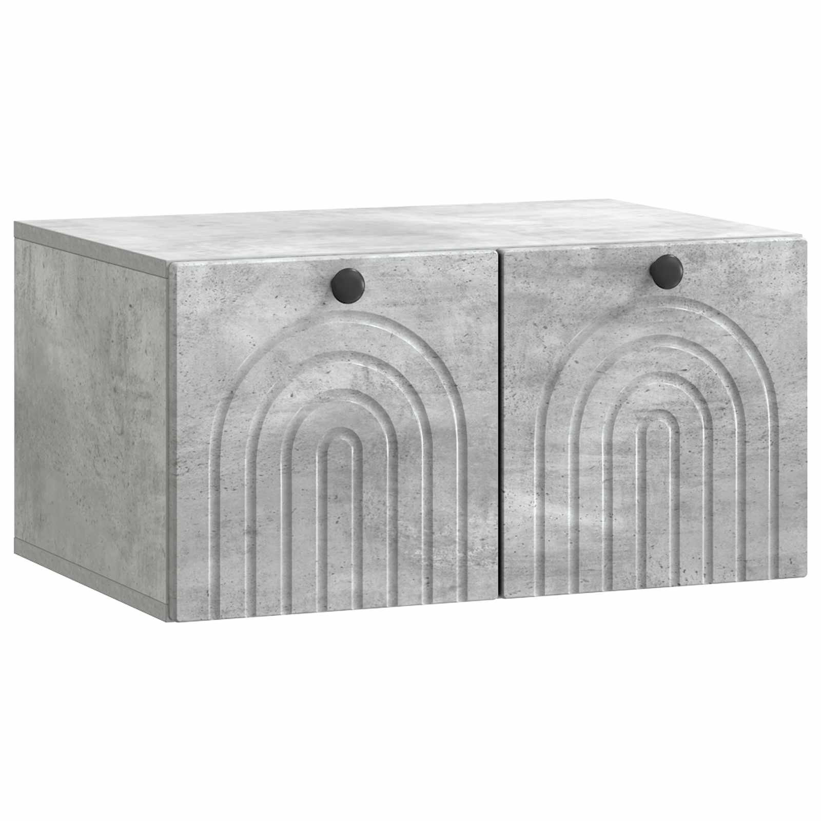 Meuble TV mural Gris béton 59,5 x 41 x 30 cm Bois d'ingénierie