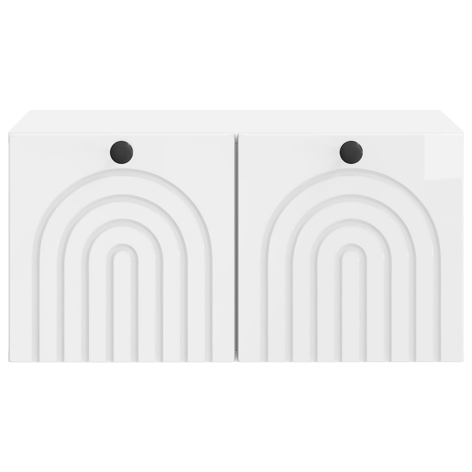 Meuble TV mural Montage mural Blanc brillant 59,5 x 41 x 30 cm