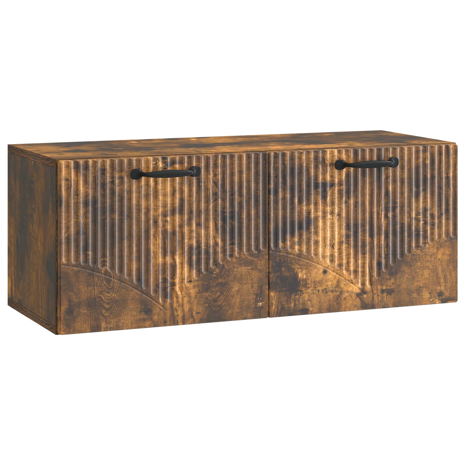 Meuble TV mural Chêne fumé 78,5 x 31 x 30 cm Bois d'ingénierie