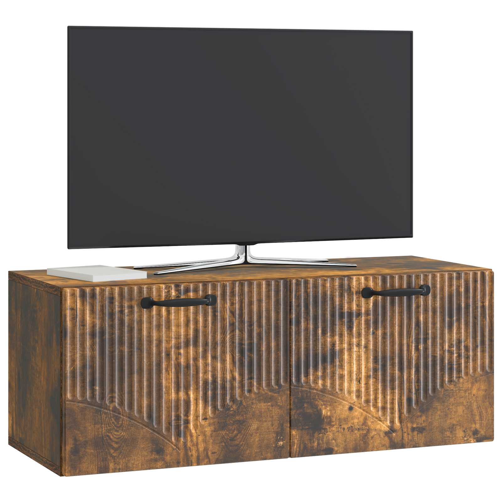Meuble TV mural Chêne fumé 78,5 x 31 x 30 cm Bois d'ingénierie