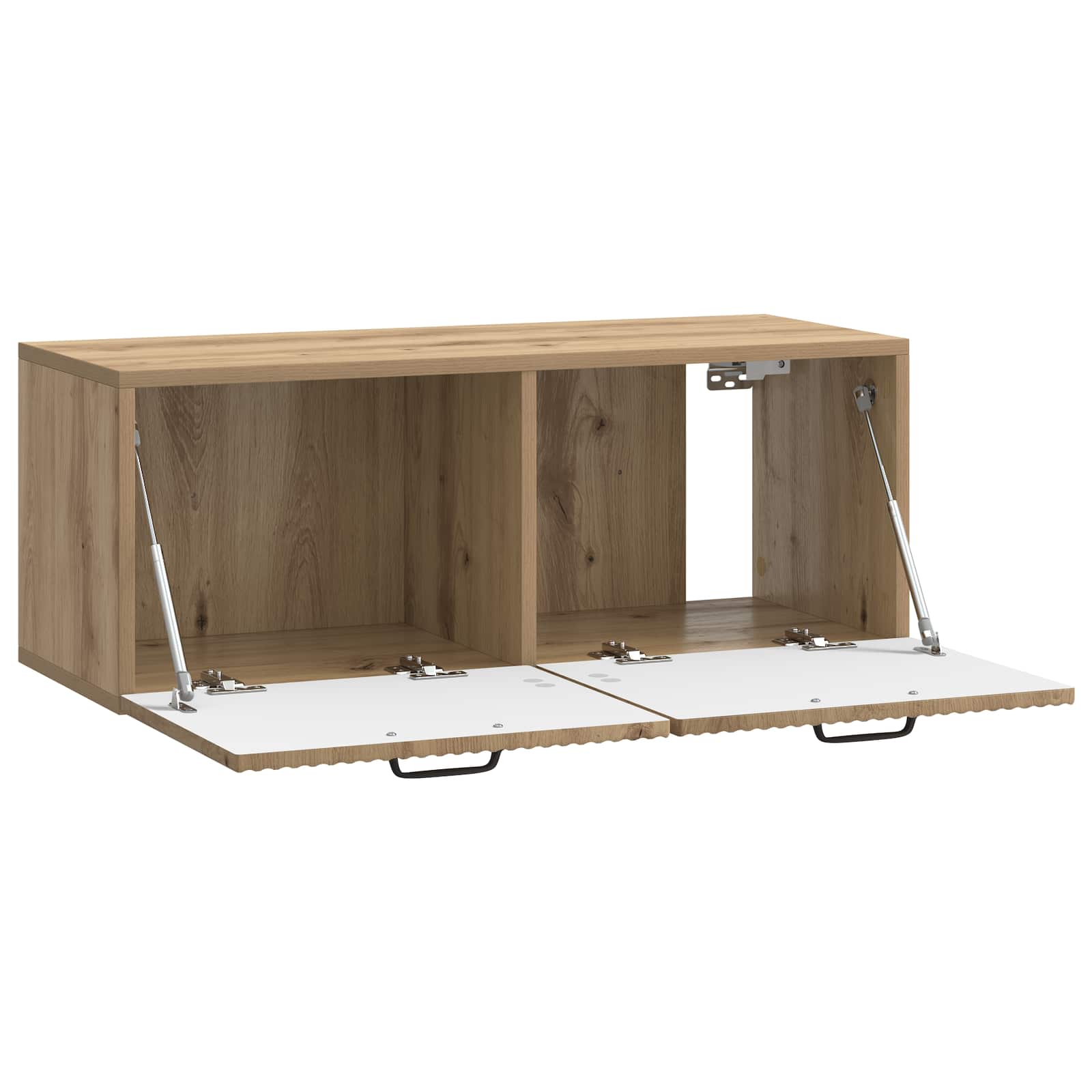 Meuble TV mural Montage mural Chêne artisanal 78,5 x 31 x 30 cm