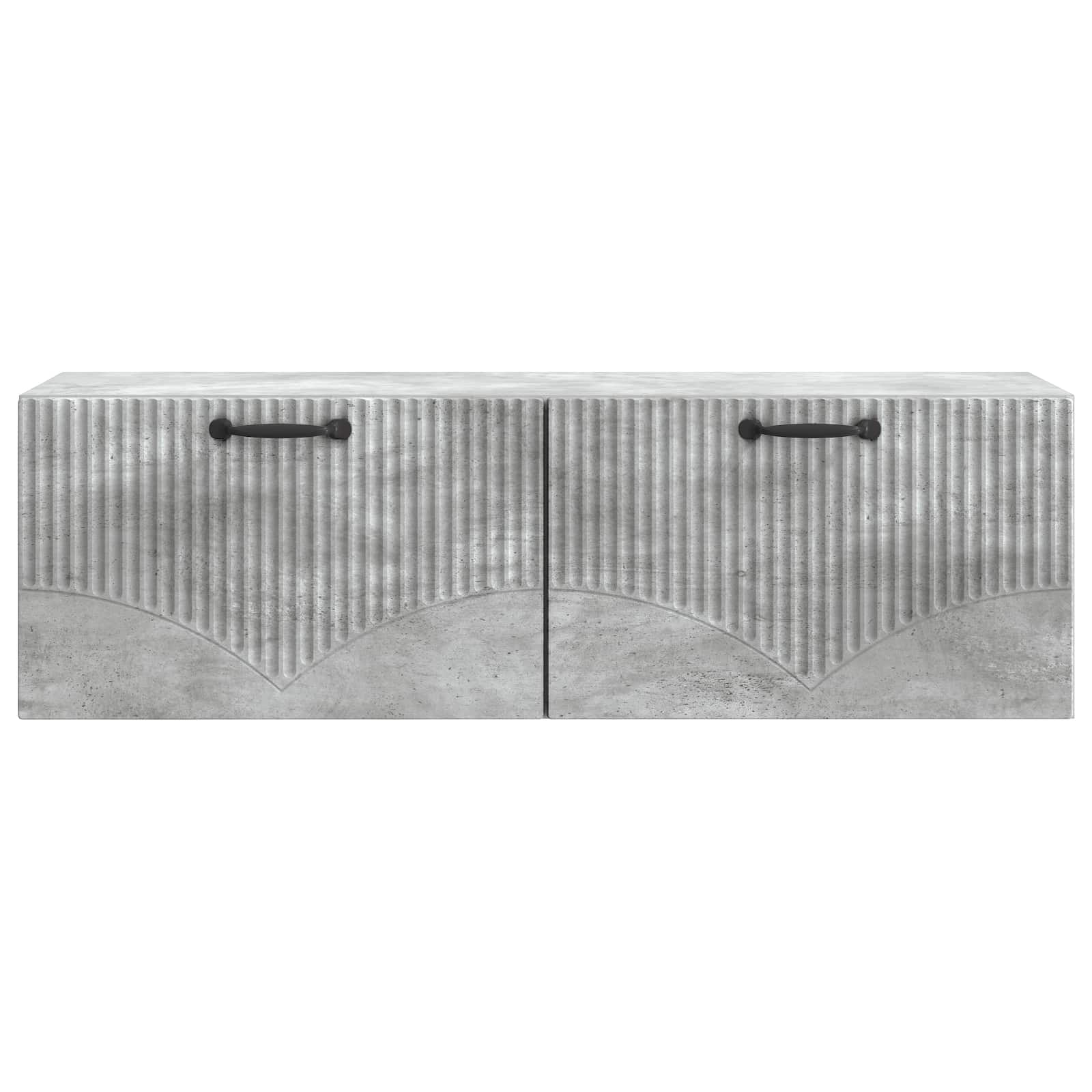 Meuble TV mural Gris béton 98 x 31 x 30 cm Bois d'ingénierie