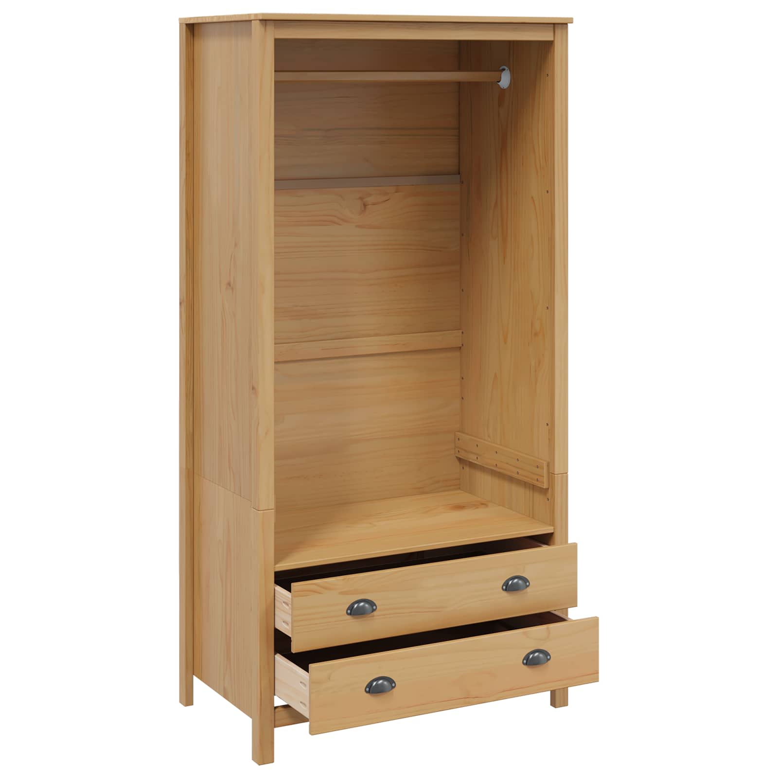 Hill Wardrobe Honey Brown 84 x 50 x 170 cm Solid Pine Wood