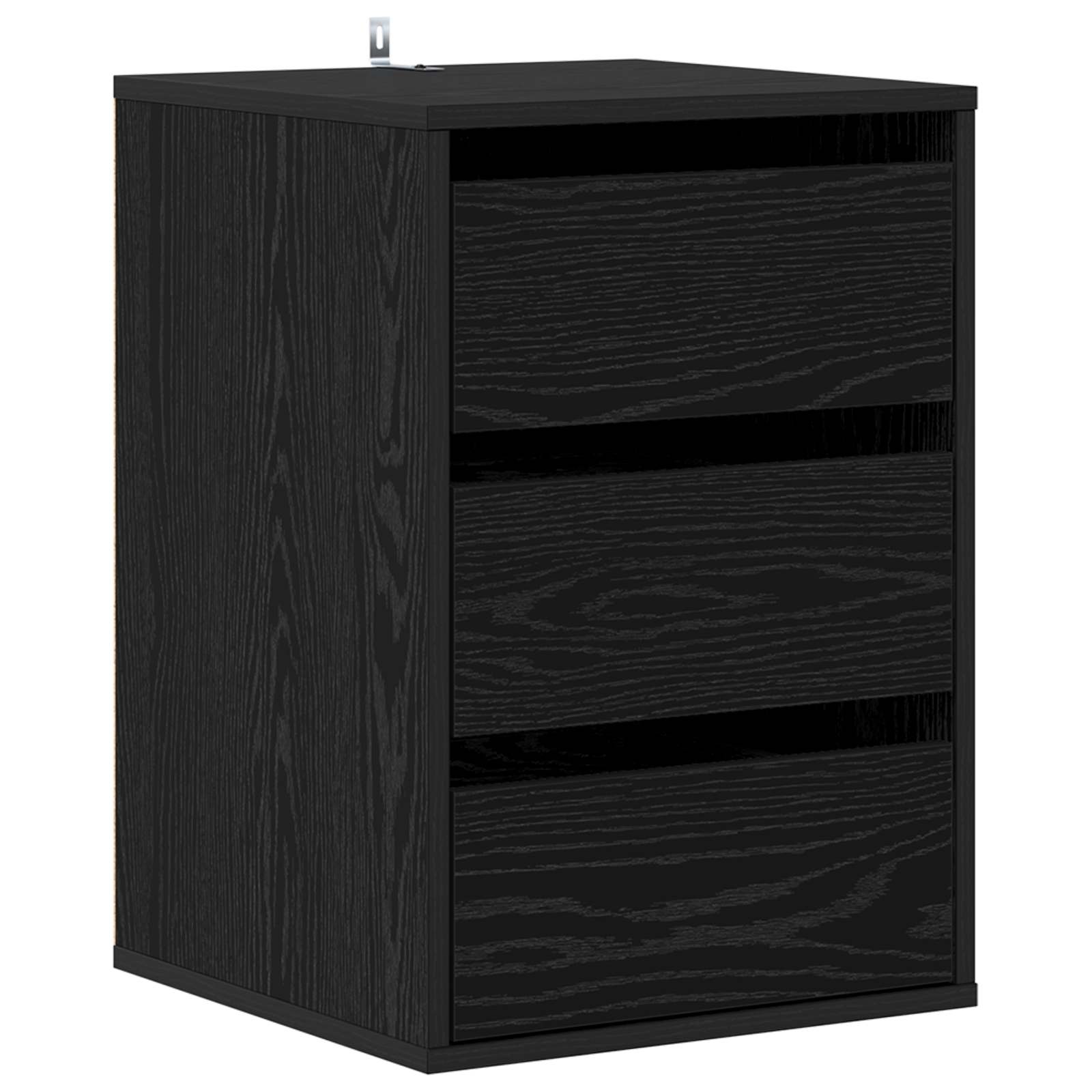 Black Oak Drawer Cabinet 41 x 40 x 58 cm Engineered Wood