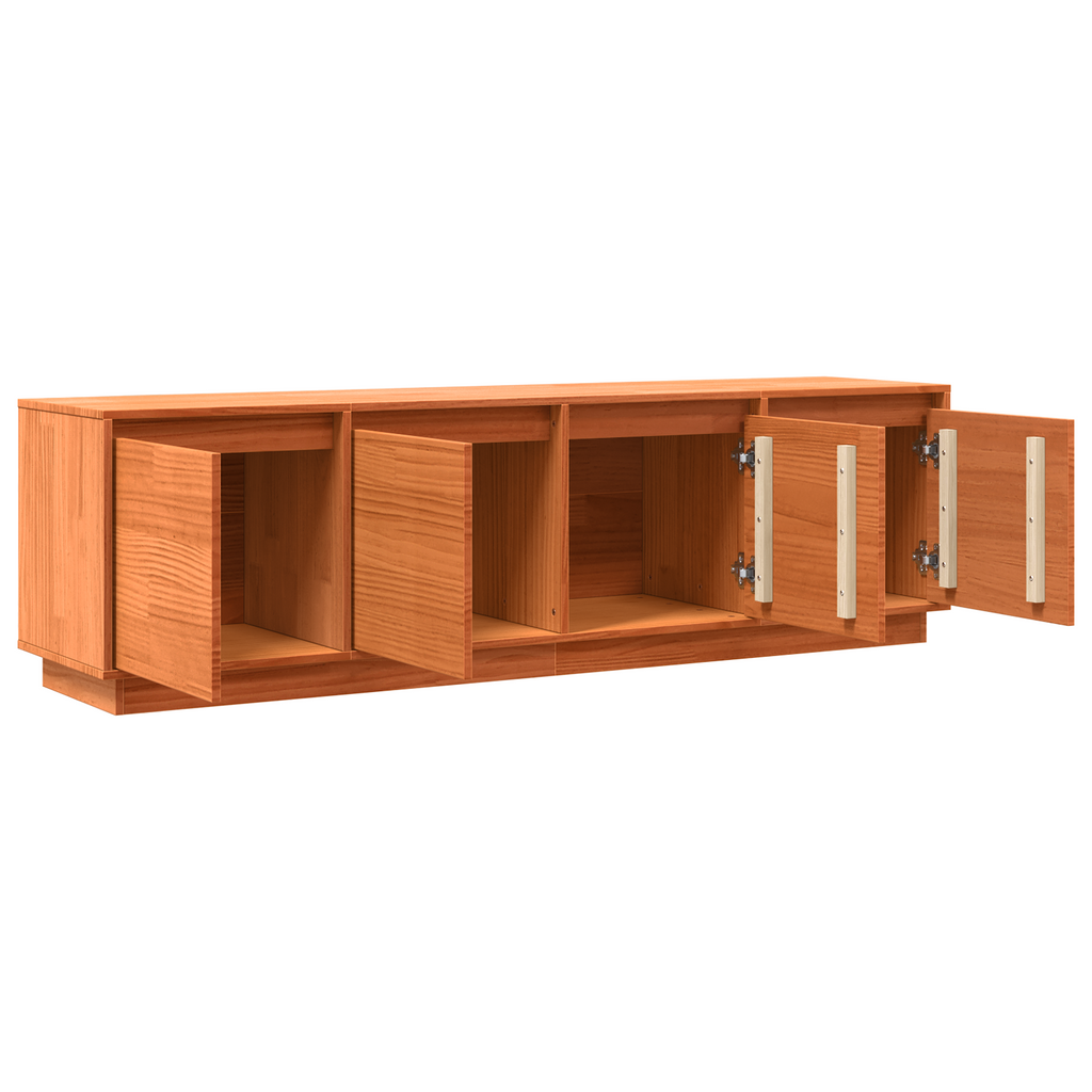 Meuble Tv Marron 156 X 37 X 45 Cm Bois D'ingénierie