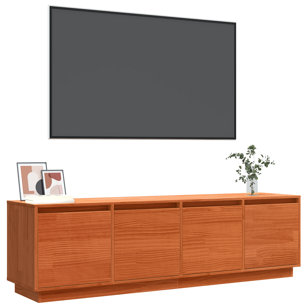 Meuble Tv Marron 156 X 37 X 45 Cm Bois D'ingénierie